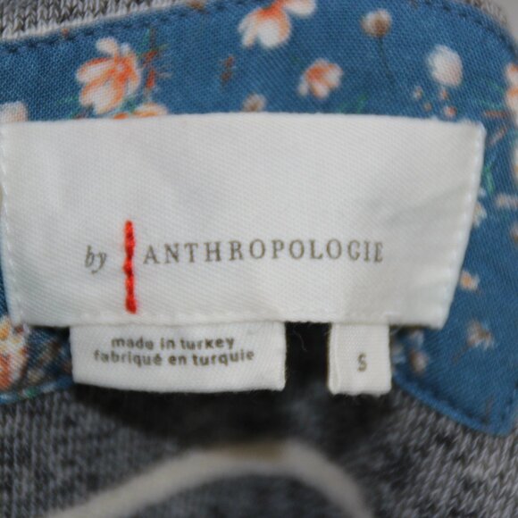 Anthropologie Women's Navy/White Striped DEVIN Textured Sweatshirt Size Small - Picture 9 of 10